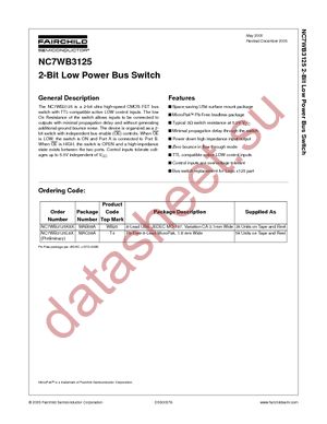 NC7WB3125K8X datasheet  